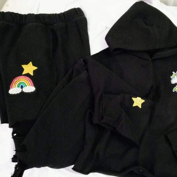 Women's or Juniors or big kid KB design & crafted sweats! Black xs - Picture 5 of 12